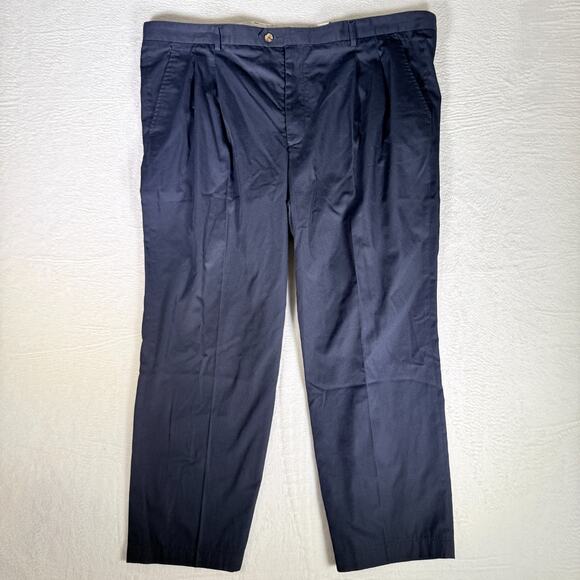 Sea Barrier Italian Brand Men's Pants Pleated Navy S/B 58 (US 45) Pleated. - Picture 2 of 9